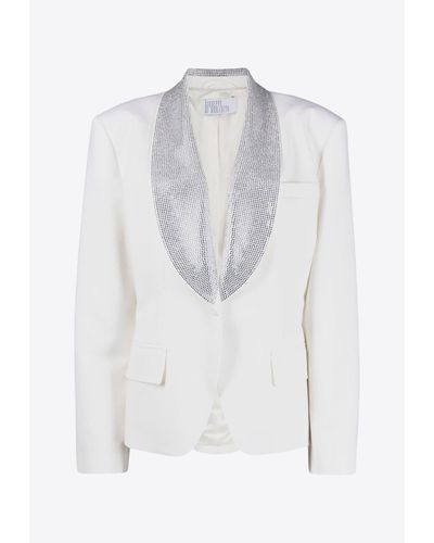 Guiseppe Di Morabito Crystal-Embellished Blazer - White