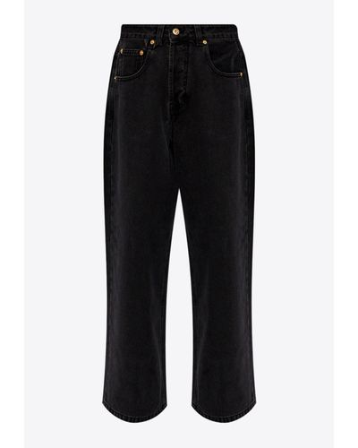 Jacquemus Oversized Wide-Leg Jeans - Black