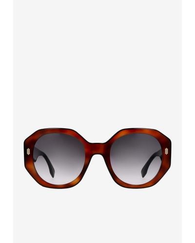 Fendi Oversized Hexagon Sunglasses - Brown