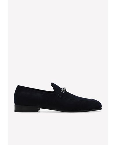 Jimmy Choo Marti Suede Loafers - Black