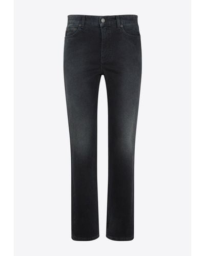 Balenciaga Washed-Out Slim Jeans - Blue