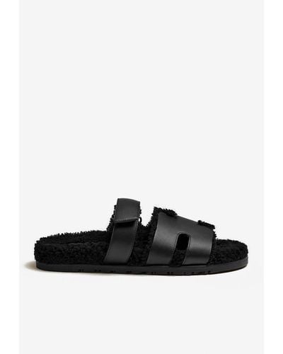 Hermès Chypre Sandals - Black