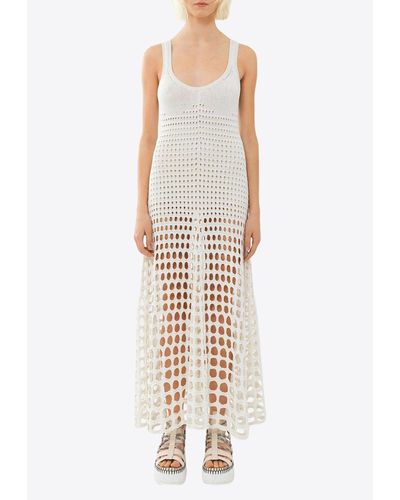 Chloé Openwork Maxi Dress - White
