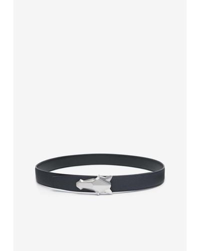 Hermès Reversible 32 Belt Strap - White