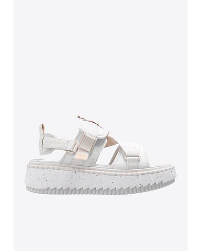 Chloé Lilli Flatform Sporty Sandals - White