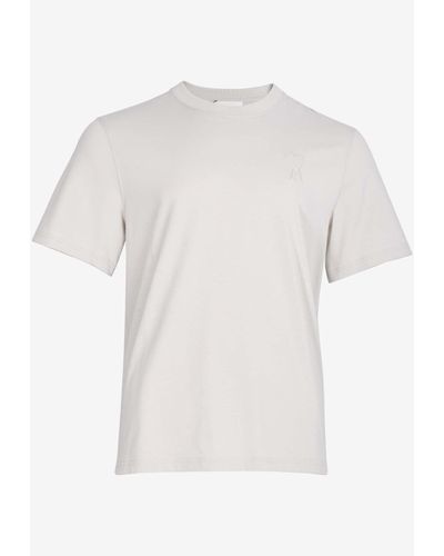 Ami Paris 3D Logo Crewneck T-Shirt - White