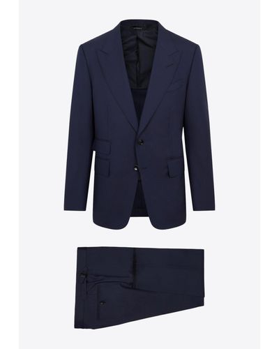 Tom Ford Shelton Wool Suit Set - Blue