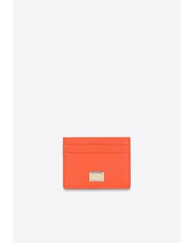 Dolce & Gabbana Dg Plaque Cardholder - Orange