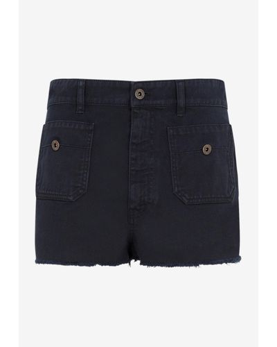 Miu Miu Mini Denim Shorts - Blue