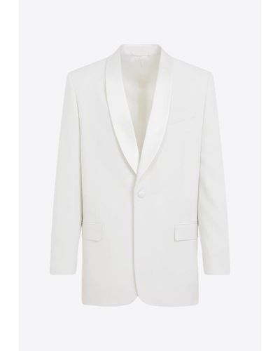 Givenchy Single-Breasted Wool And Mohair Blazer - White