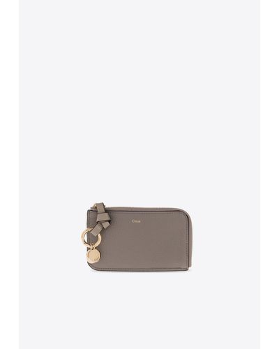 Chloé Small Alphabet Leather Cardholder - White
