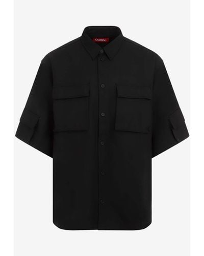 032c Flap Pockets Short-Sleeved Shirt - Black