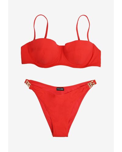 Dolce & Gabbana Balconette Bikini - Red