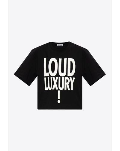 Moschino Loud Luxury Boxy T-Shirt - Black