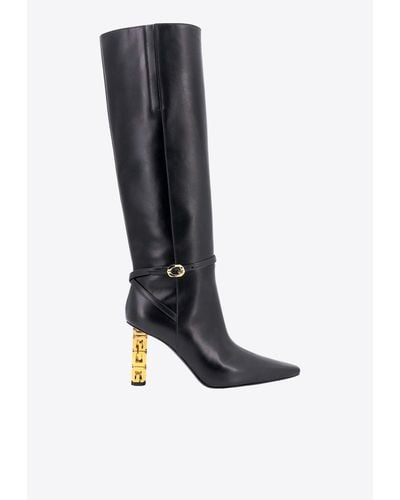 Givenchy G Cube 80 Knee-High Leather Boots - Black