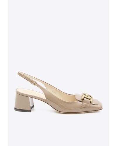 Tod's Kate 50 Slingback Court Shoes - Natural