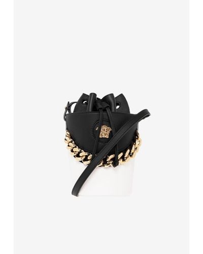 Versace La Medusa Chain Bucket Bag - Black