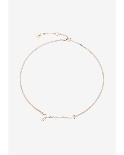 Jacquemus Logo Chain Necklace - White