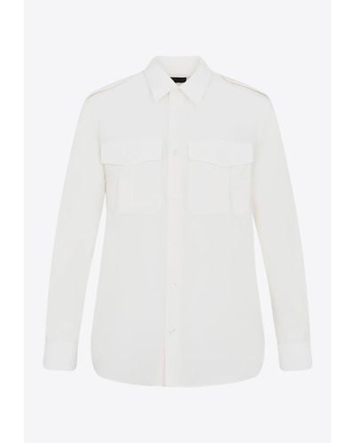 Nili Lotan Jeanette Long-Sleeved Shirt - White