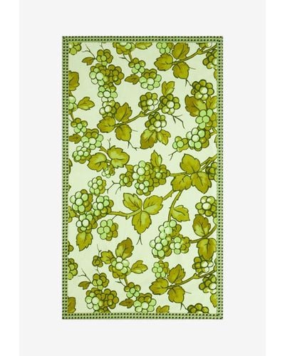 Etro Beach Towel With Foliage Patterns - Green
