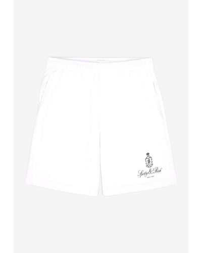 Sporty & Rich Vendome Mini Gym Shorts - White