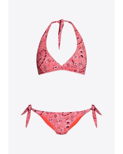 Etro Paisley-Print Bikini Set - Red