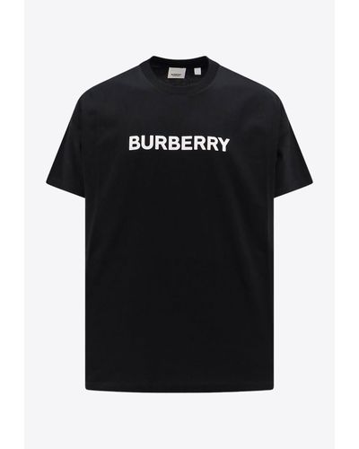 Burberry Logo Print Crewneck T-Shirt - Black