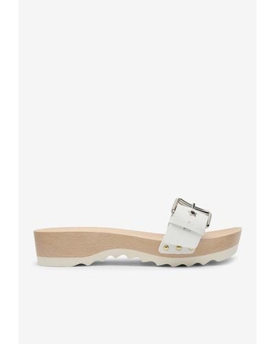 Stella McCartney Elyse Studded Flat Sandals - White