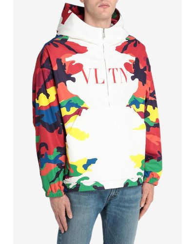 Valentino Camouflage-print Hooded Sweatshirt - Multicolor