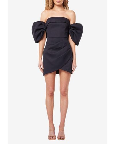 Elliatt Palladium Off-Shoulder Mini Dress - Black