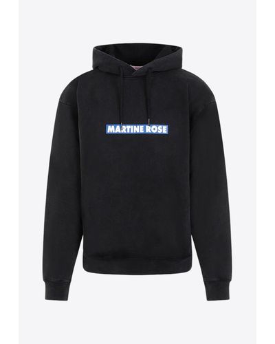 Martine Rose Graphic Print Hooded Sweatshirt - Black