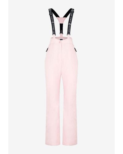 Giorgio Armani Straight-Leg Pants With Suspenders - Pink