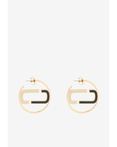Marc Jacobs The J Marc Colorblock Hoops - Natural