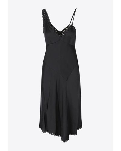 Isabel Marant Ayrich Asymmetric Midi Dress - Black