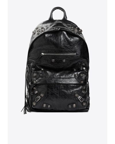 Balenciaga Le Cagole Leather Backpack - Black