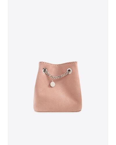 Stella McCartney Falabella Logo-Charm Bucket Bag - Pink