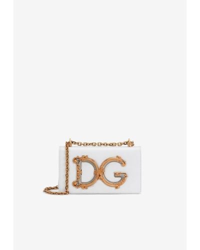 Dolce & Gabbana Dg Girls Leather Phone Bag - White