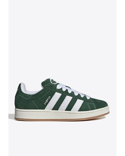 adidas Originals Campus 00S Low-Top Suede Sneakers - Green