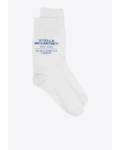 Stella McCartney Logo Knit Socks - White