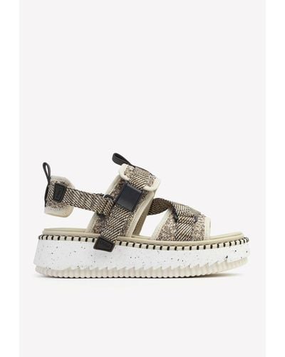 Chloé Lilli Flatform Sandals - Natural