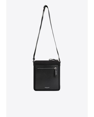 Giorgio Armani Logo Messenger Bag - Black
