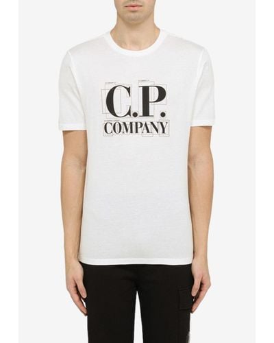 C.P. Company T-Shirt With Logo Print On The Front - White