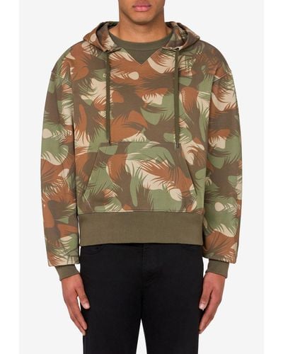 Moschino Camouflage Hooded Sweatshirt - Brown