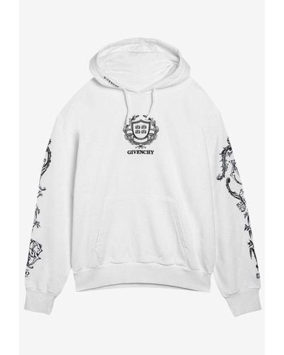 Givenchy Crest Boxy Fit Hoodie - White