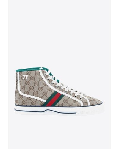 Gucci 1977 High-Top Tennis Sneakers - White