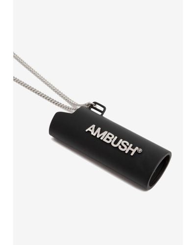 Ambush Logo Lighter Charm Necklace - Black