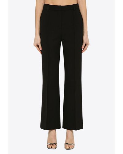 Victoria Beckham Classic Wool-Blend Pants - Black