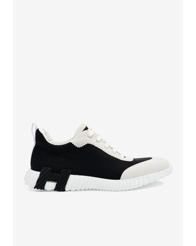 Hermès Bouncing Low-top Black And White Sneakers