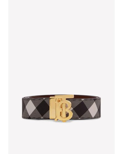 Burberry Logo Leather Belt - Brown