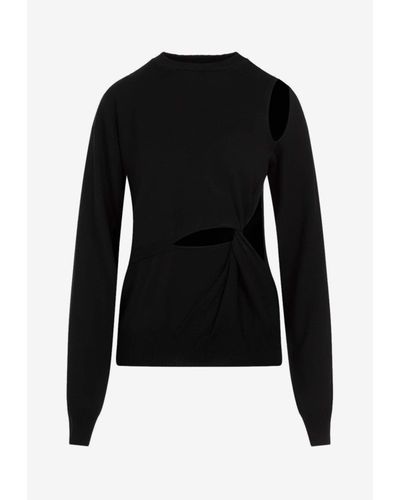 Sportmax Holiday Cut-Out Wool Sweater - Black